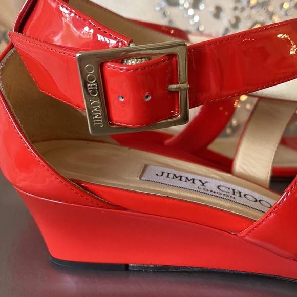 Jimmy Choo Sandals Size 37.5 Red - Picture 6 of 6